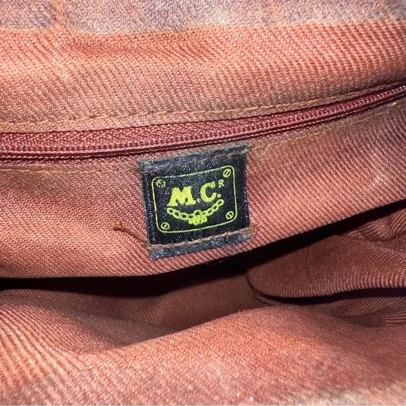 MC‎ Marc Chantal Shoulder Crossbody Handbag Brown & Beige Tartan Purse - Picture 9 of 10